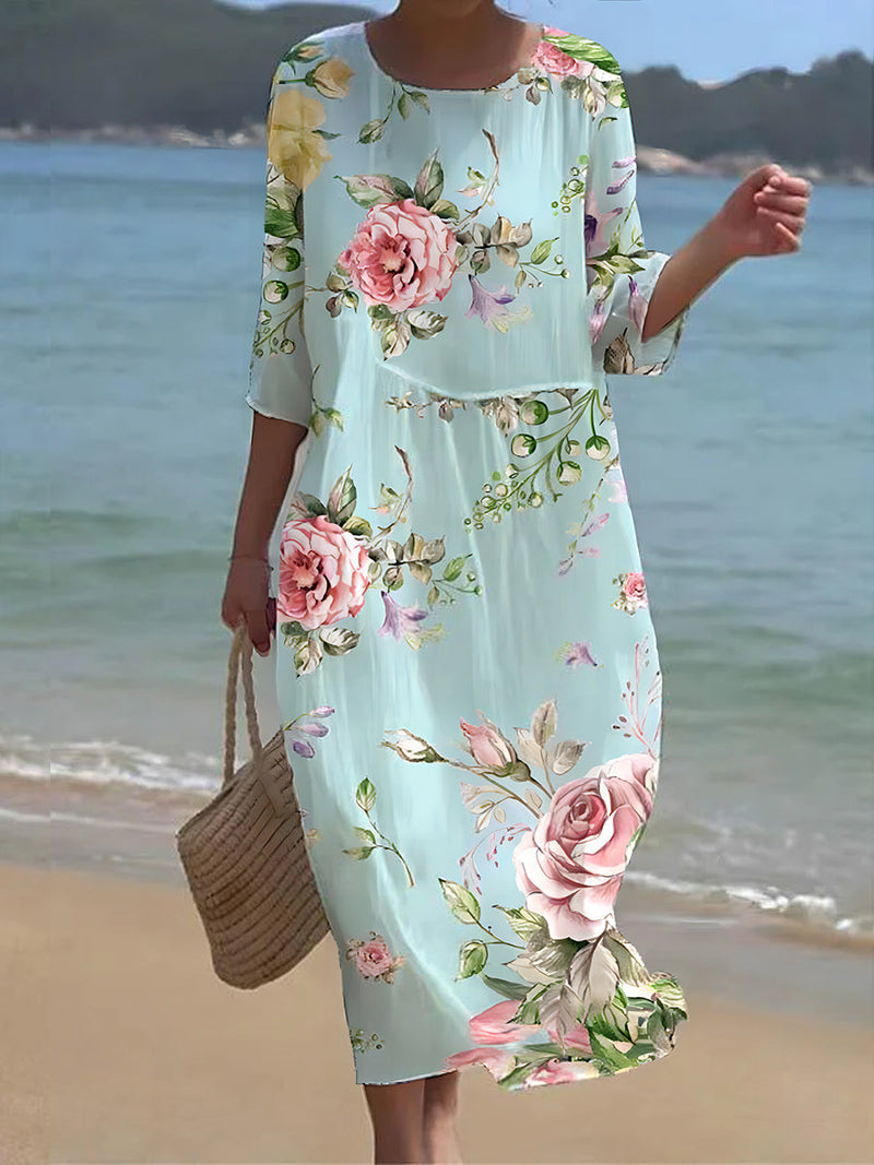 KL | Maxi vestido con estampado floral