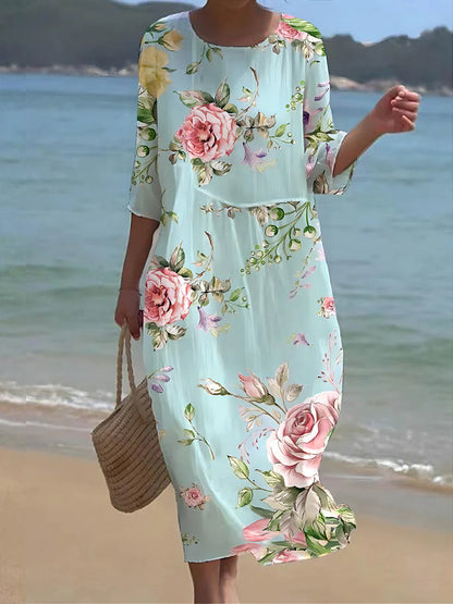 KL | Maxi vestido con estampado floral