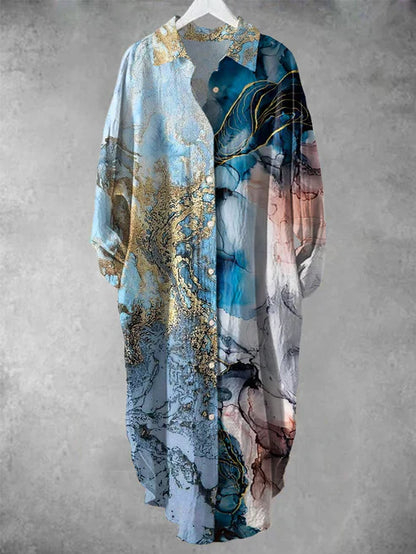 KL | Vestido midi abotonado con estampado floral