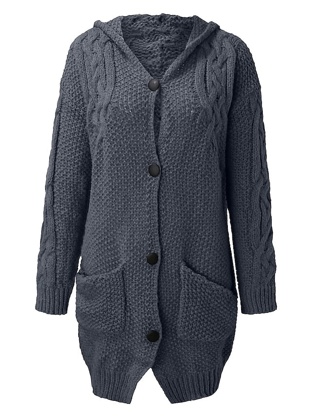 KL | Chaqueta con capucha en punto grueso