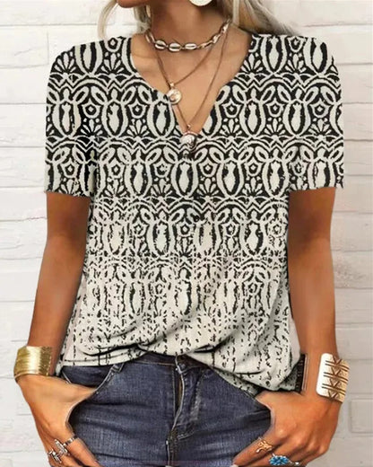 KL | top de manga larga con estampado boho patchwork