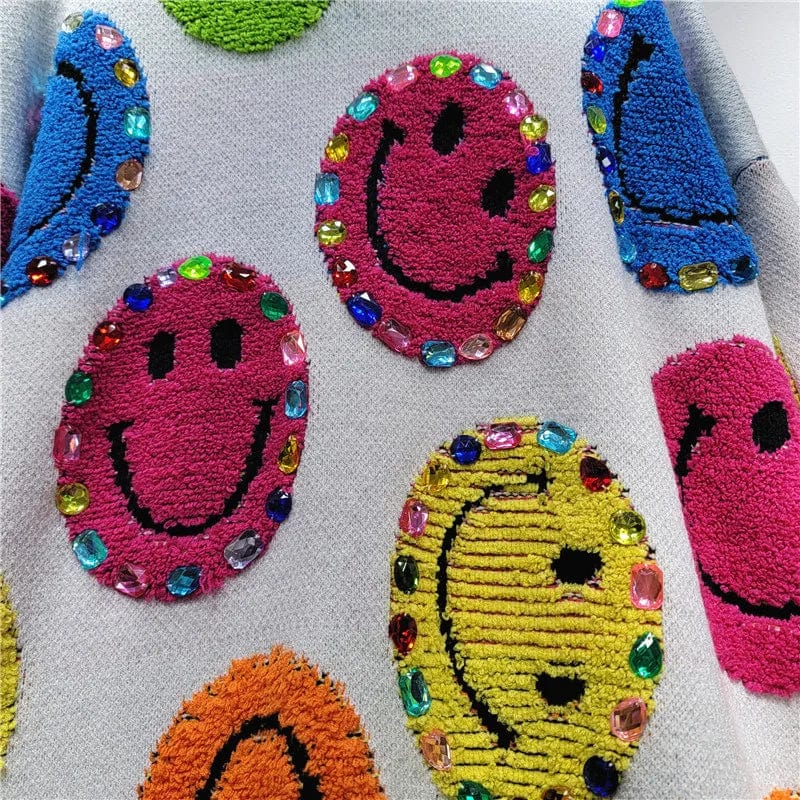 CM | Jersey de punto con bordado de dibujos animados, jersey de moda