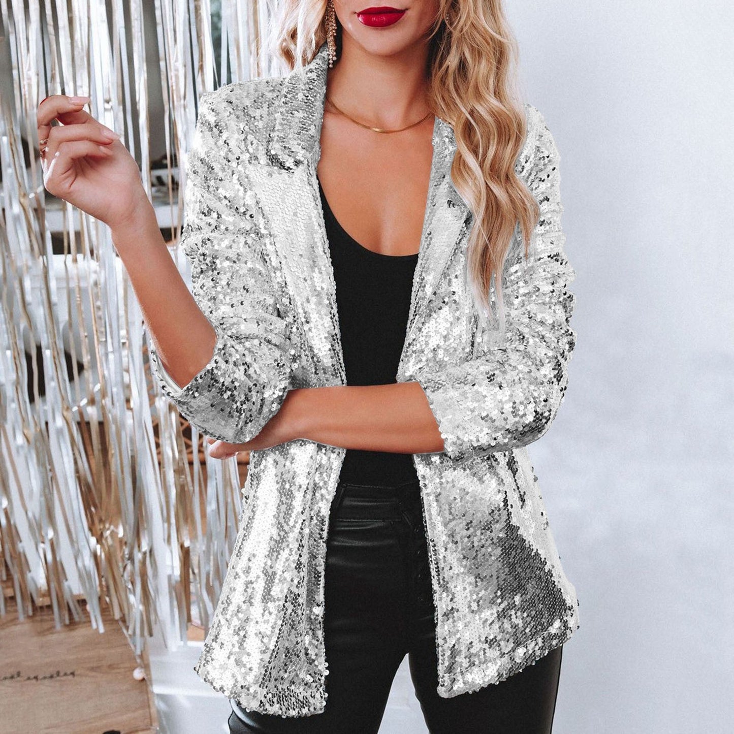 CM | Blazer de lentejuelas para mujer