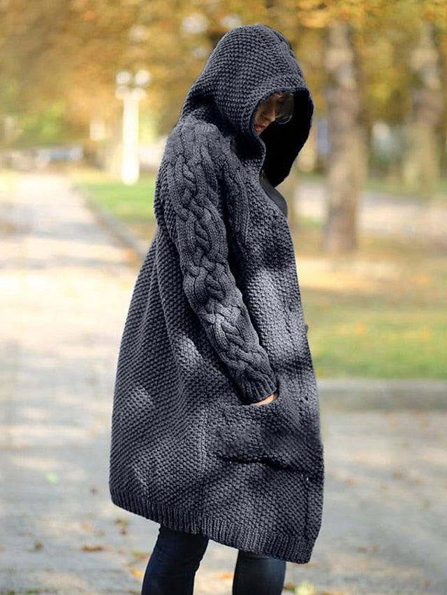 KL | Chaqueta con capucha en punto grueso